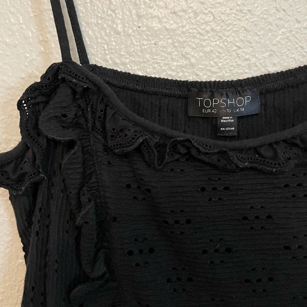 Topshop Black Cropped Tank